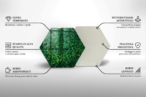 Glas Ceranfeldabdeckung Pflanze mit kleinen Blättern