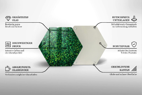 Glas Ceranfeldabdeckung Pflanze mit kleinen Blättern