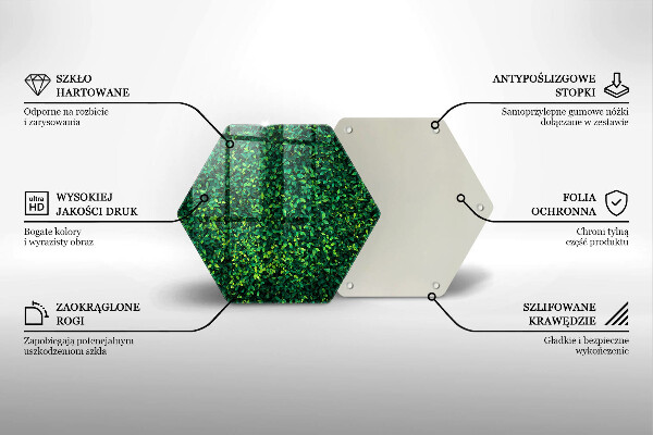 Glas Ceranfeldabdeckung Pflanze mit kleinen Blättern