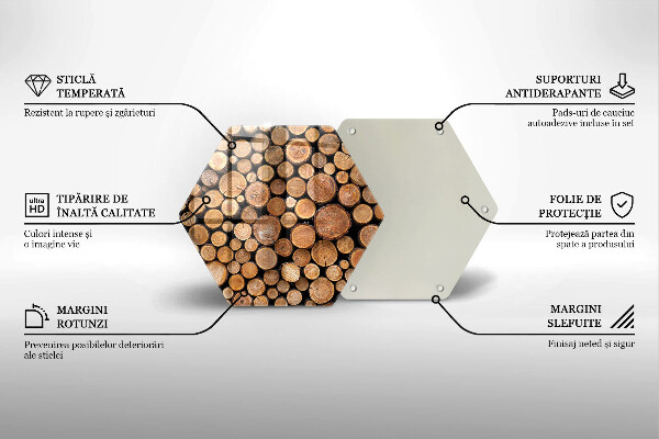 Glas Ceranfeldabdeckung Baumstämme