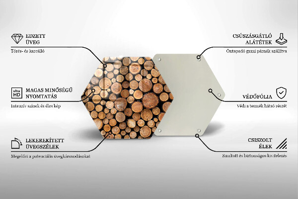 Glas Ceranfeldabdeckung Baumstämme