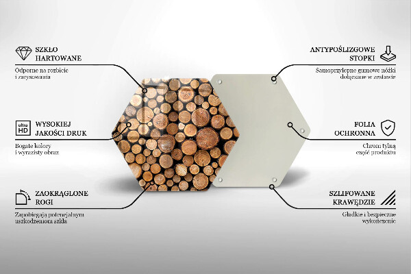 Glas Ceranfeldabdeckung Baumstämme