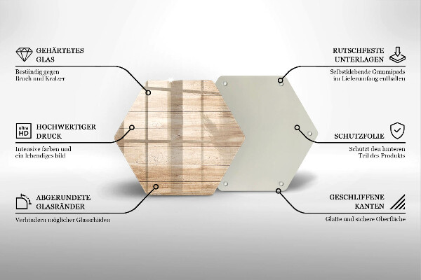 Glas Ceranfeldabdeckung Holzbretter