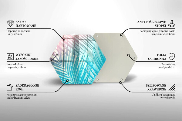 Glas Ceranfeldabdeckung Pastellblätter