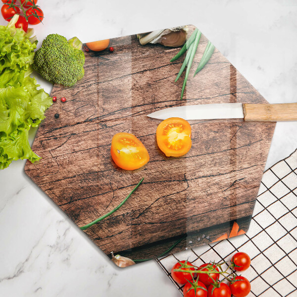 Glas Ceranfeldabdeckung Küchenbrett aus Holz