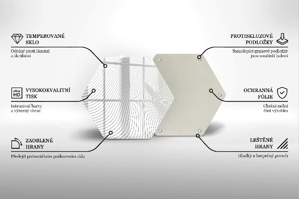 Glas Ceranfeldabdeckung Modernes Linienmuster