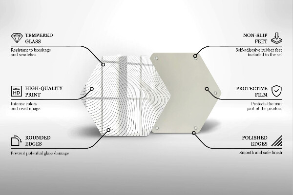 Glas Ceranfeldabdeckung Modernes Linienmuster