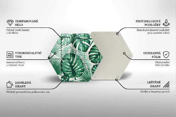 Glas Ceranfeldabdeckung Monstera geht