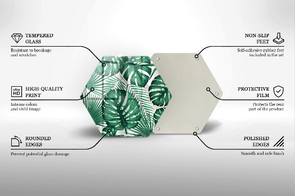 Glas Ceranfeldabdeckung Monstera geht