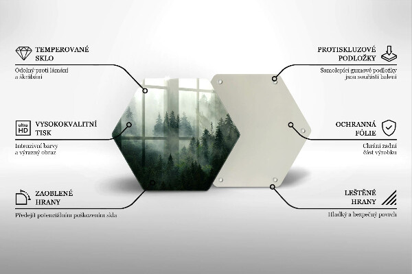 Glas Herdabdeckplatte Nebelige Waldlandschaft