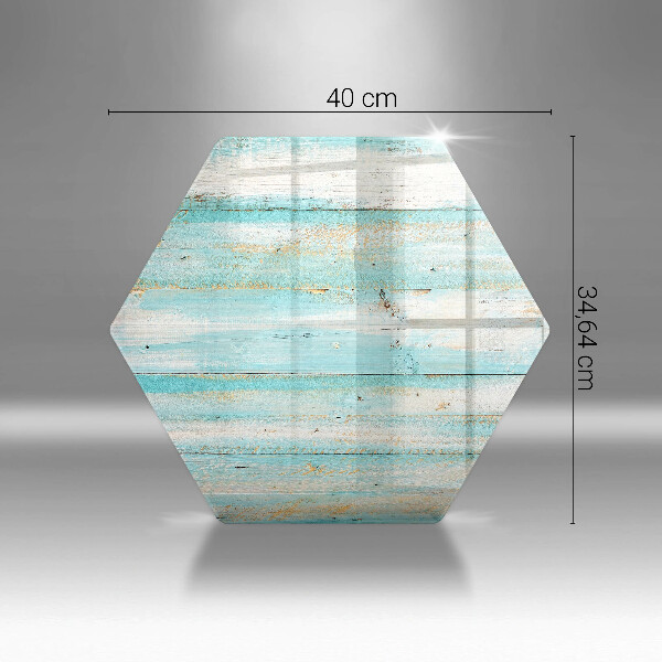 Glas Herdabdeckplatte Vintage-Holzbretter