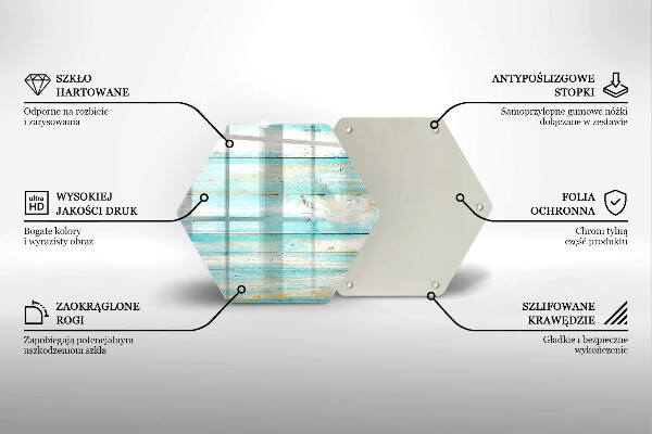 Glas Herdabdeckplatte Vintage-Holzbretter
