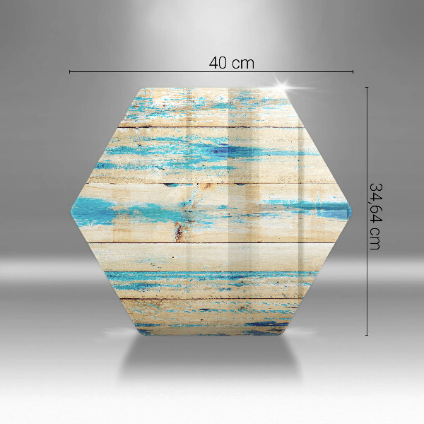 Glas Herdabdeckplatte Retro-Holzbretter