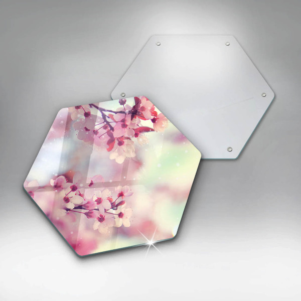 Glas Herdabdeckplatte Naturapfelblüten