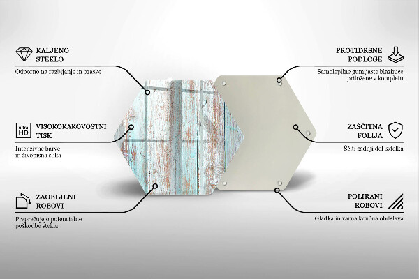 Glas Herdabdeckplatte Alte Vintage-Bretter