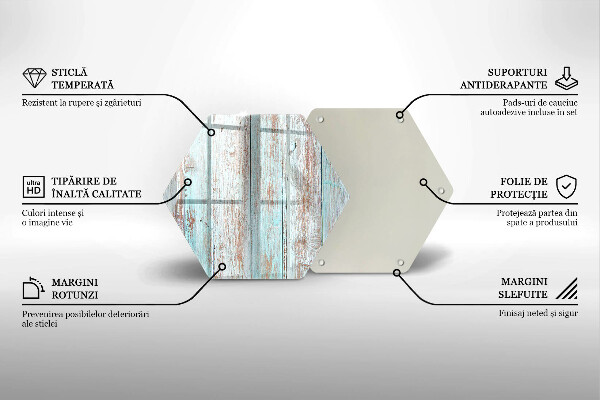 Glas Herdabdeckplatte Alte Vintage-Bretter