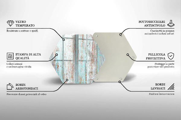 Glas Herdabdeckplatte Alte Vintage-Bretter