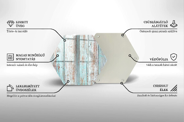 Glas Herdabdeckplatte Alte Vintage-Bretter