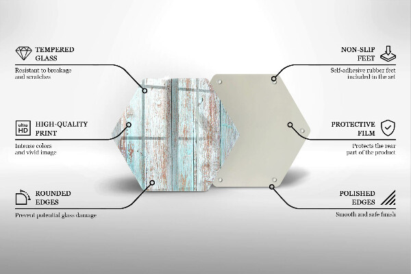 Glas Herdabdeckplatte Alte Vintage-Bretter