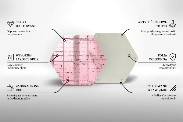 Glas Herdabdeckplatte Pastellfarbene Ziegelwand