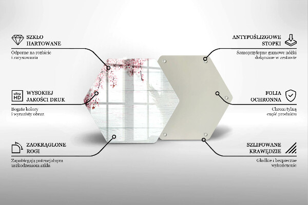 Glas Herdabdeckplatte Blumen auf den Brettern