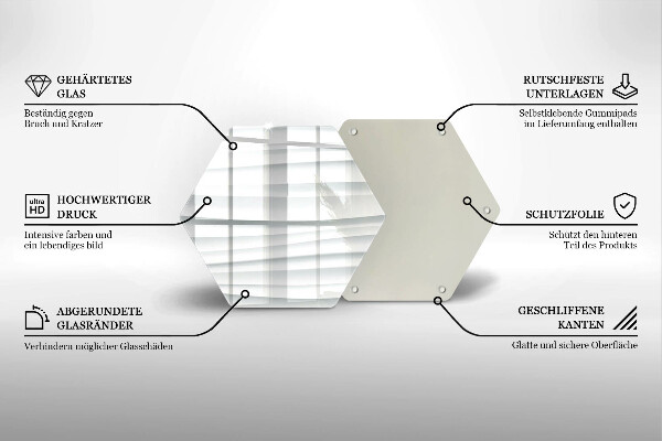 Glas Herdabdeckplatte Moderne Struktur
