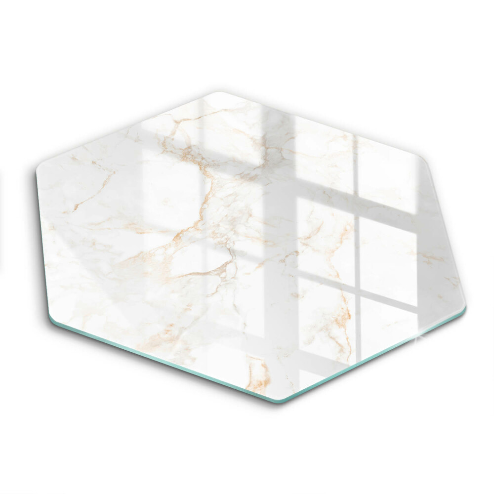 Glas Herdabdeckplatte Dekorativer Marmorstein