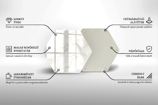 Glas Herdabdeckplatte Dekorativer Marmorstein