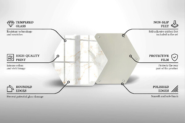 Glas Herdabdeckplatte Dekorativer Marmorstein