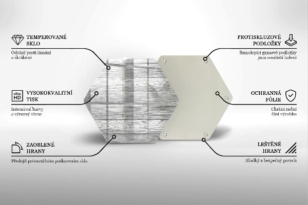 Glas Herdabdeckplatte Alte Holzbretter