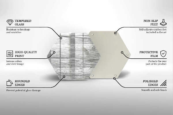 Glas Herdabdeckplatte Alte Holzbretter