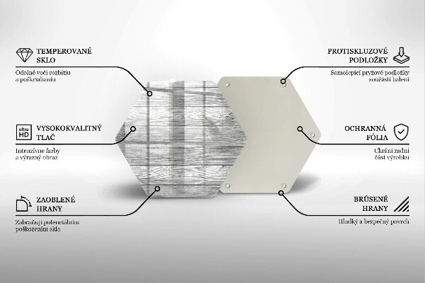 Glas Herdabdeckplatte Alte Holzbretter