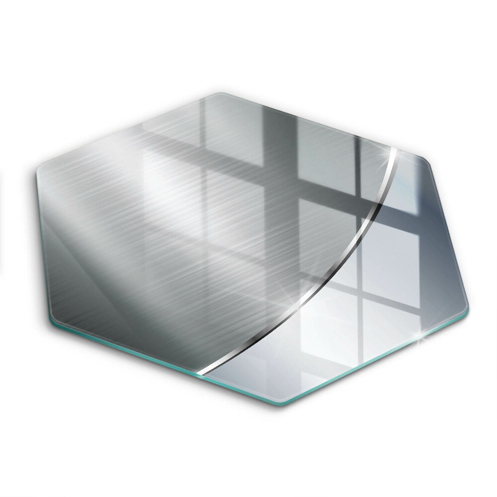 Glas Herdabdeckplatte Abstraktionsmuster aus Metall