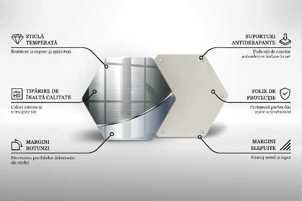 Glas Herdabdeckplatte Abstraktionsmuster aus Metall