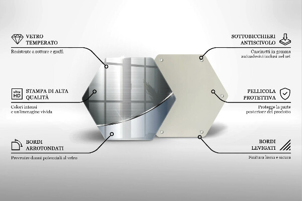 Glas Herdabdeckplatte Abstraktionsmuster aus Metall
