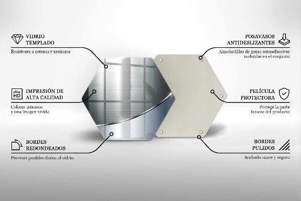 Glas Herdabdeckplatte Abstraktionsmuster aus Metall