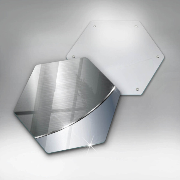 Glas Herdabdeckplatte Abstraktionsmuster aus Metall