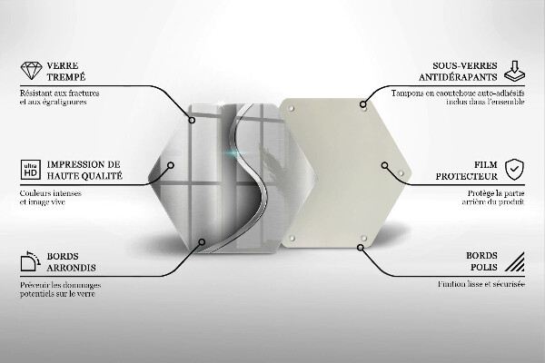 Glas Ceranfeldabdeckung Abstraktes silbernes Metall