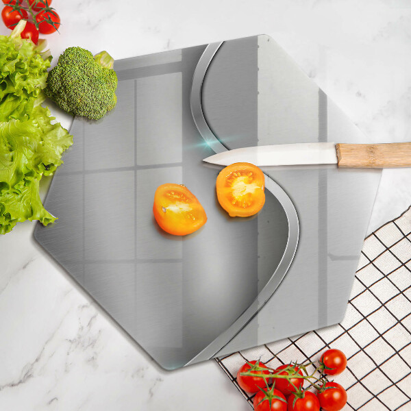 Glas Ceranfeldabdeckung Abstraktes silbernes Metall