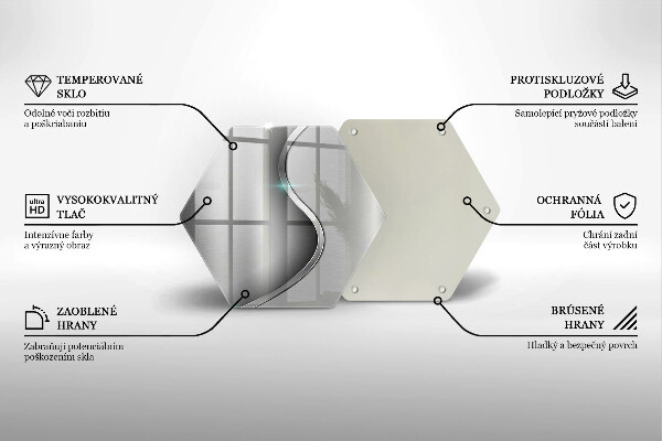 Glas Ceranfeldabdeckung Abstraktes silbernes Metall