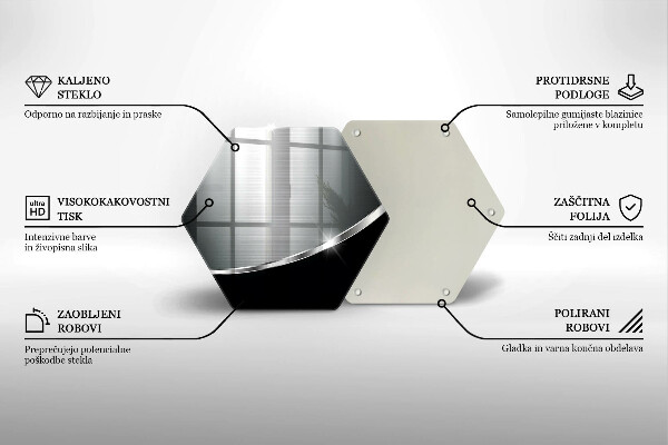 Glas Ceranfeldabdeckung Abstraktion mit Metall