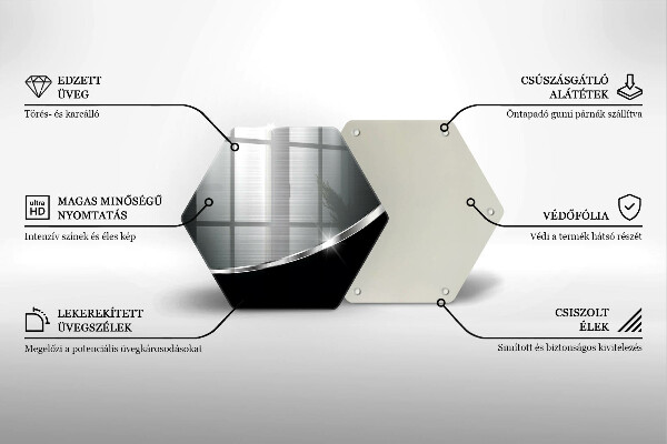 Glas Ceranfeldabdeckung Abstraktion mit Metall
