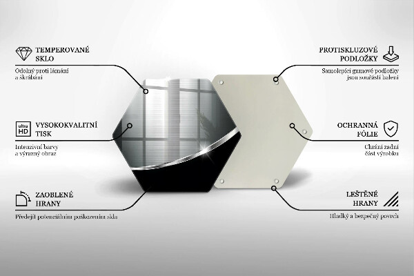 Glas Ceranfeldabdeckung Abstraktion mit Metall