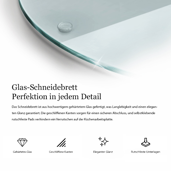 Abdeckung für Ceranfelder als Spritzschutz aus Glas 30 cm