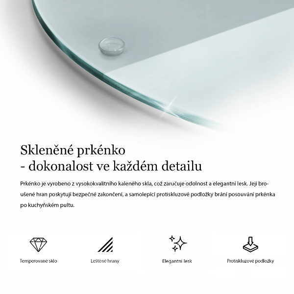 Glas Ceranfeldabdeckung Spritzschutz 30 cm