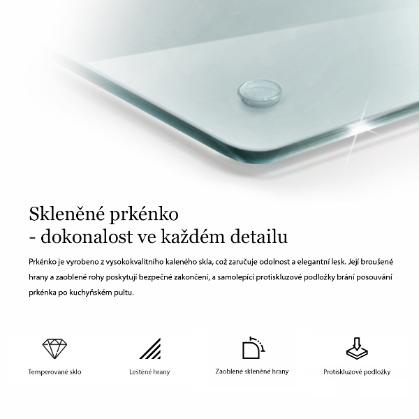 Glas Herdabdeckplatte 80x52 cm