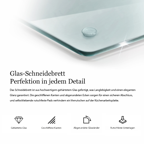 Glas Ceranfeldabdeckung Spritzschutz 40 cm