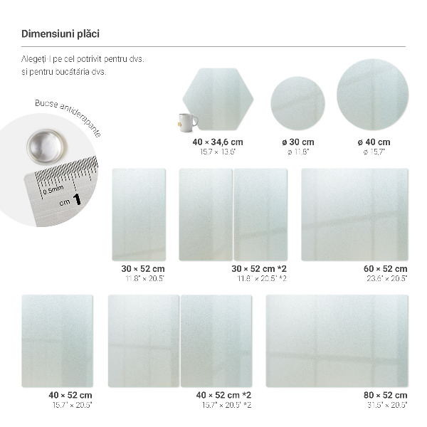 Doppeltes Glasschneidebrett im 2er-Set in der Größe 40×52 cm