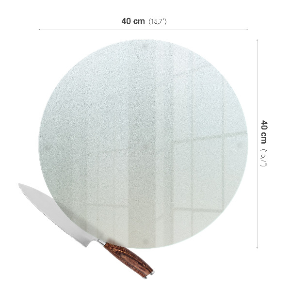 Rundes Glasschneidebrett mit 40 cm Durchmesser