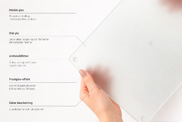 Rundes Glas-Schneidebrett mit 40 cm Durchmesser